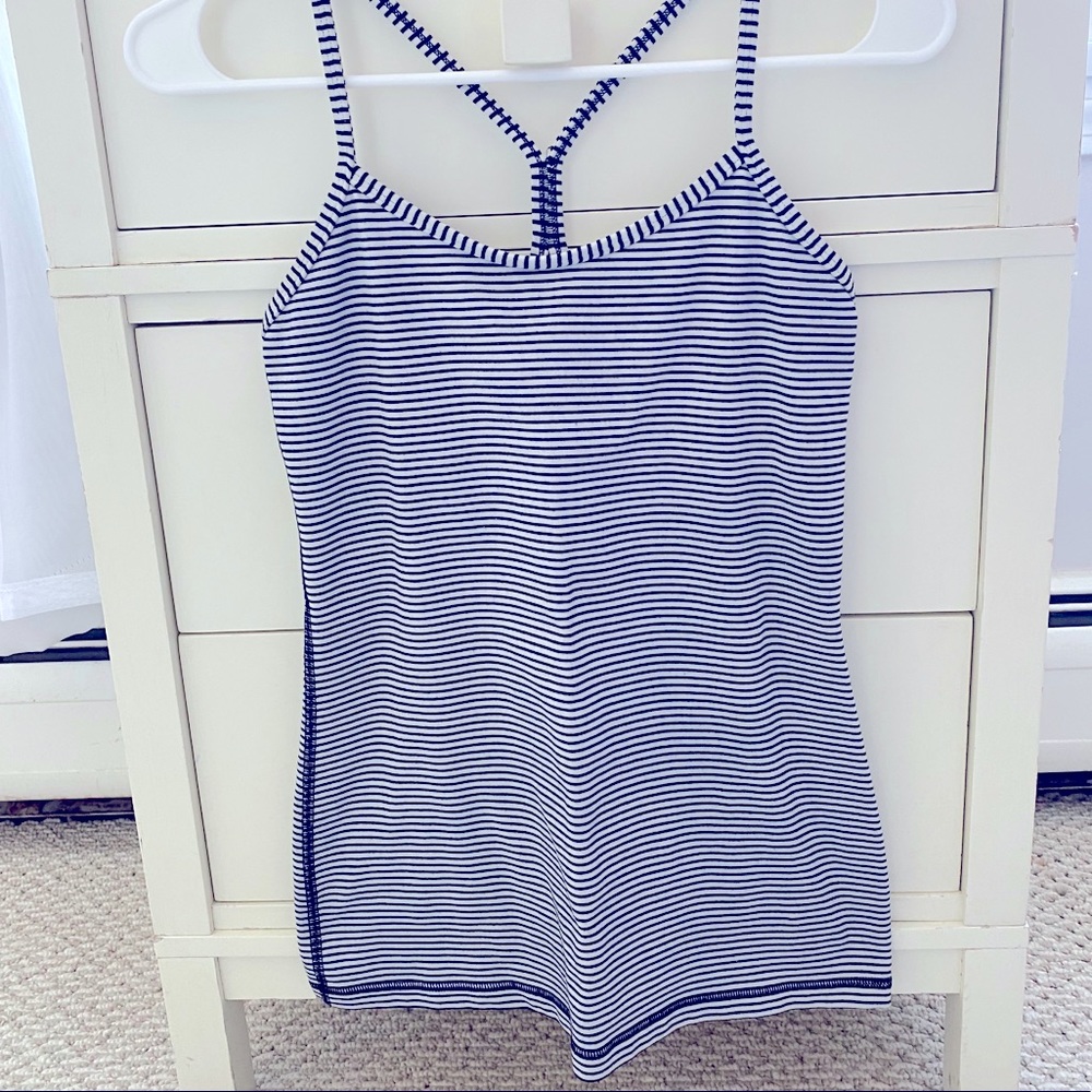 Lululemon Athletica striped racerback sz 6